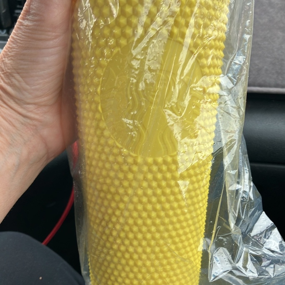 Starbucks Bright Yellow Textured Tumbler Sleeve
